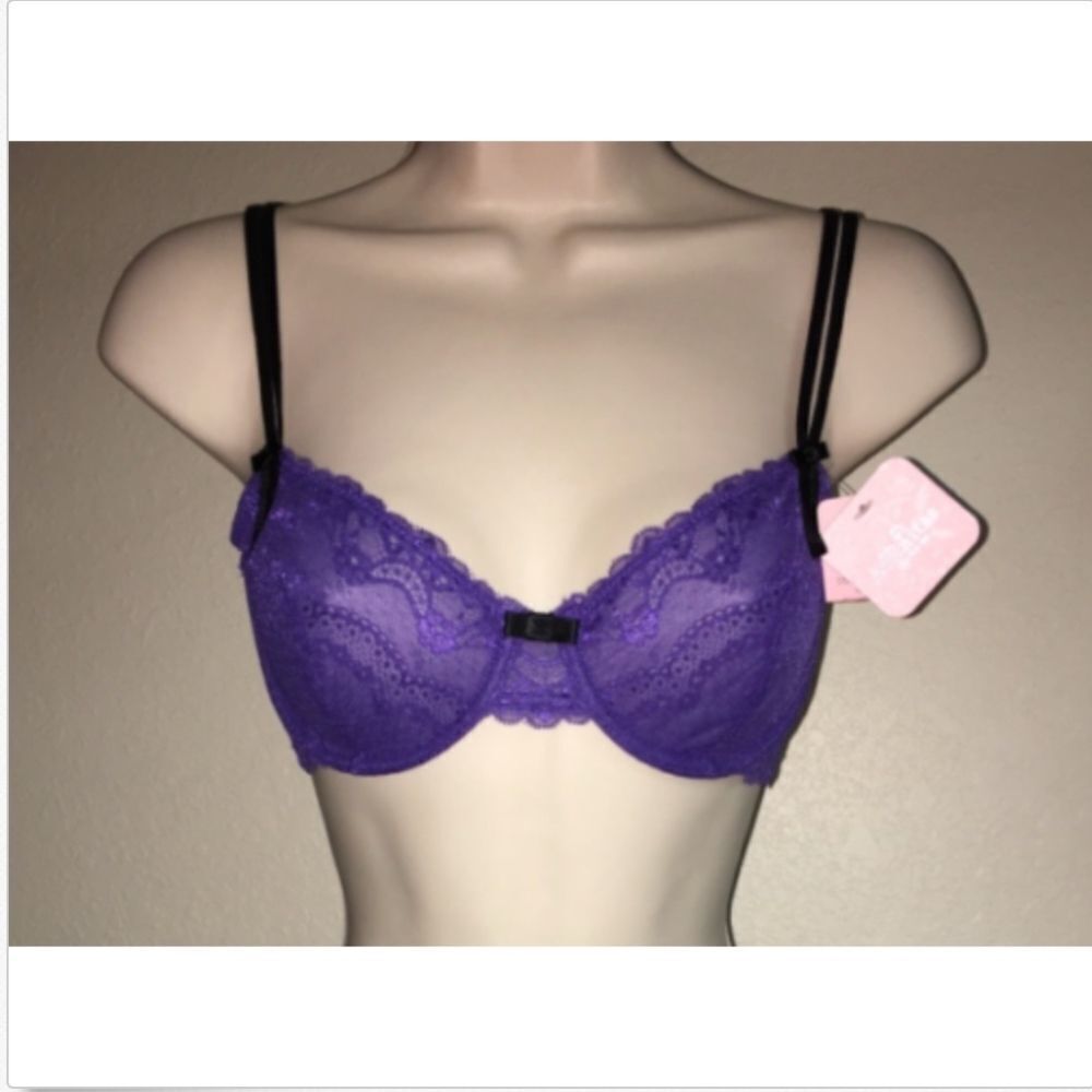 Affinitas Bra Purple Deep Violet Underwire NWT
